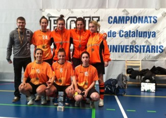 Equip de futbol sala femení de la Universitat de Lleida, campió universitari