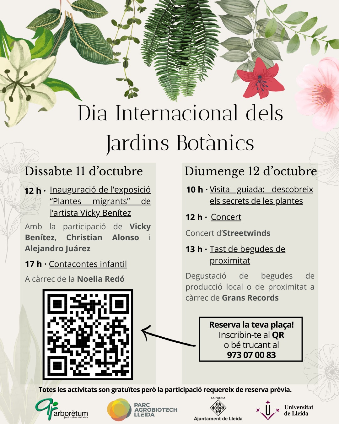 Dia Internacional dels Jardins Botànics a l'Arboretum de Lleida 2025 Dia Internacional dels Jardins Botànics a l'Arboretum de Lleida 2025