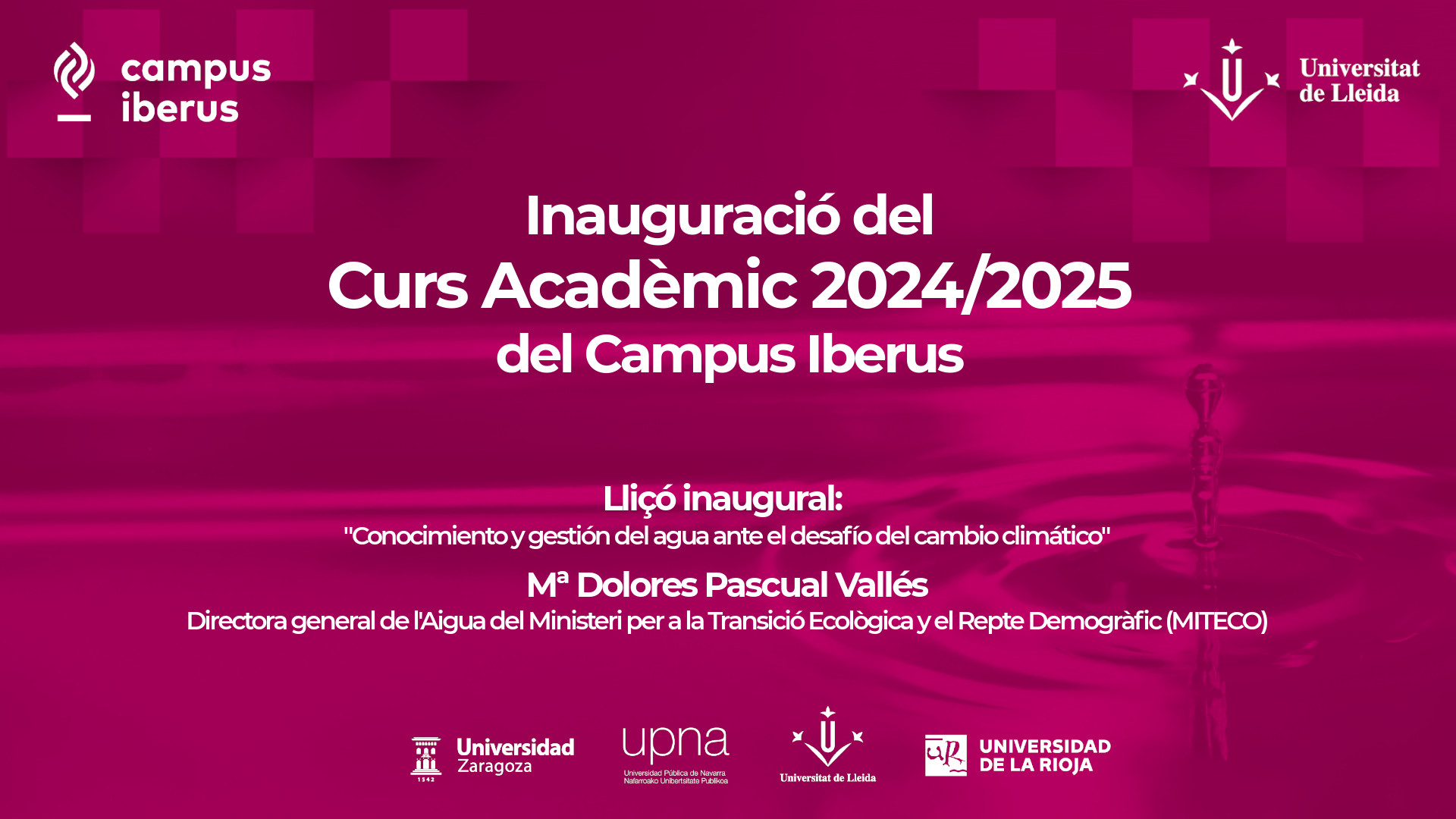 Inauguració del curs acadèmic 2024/25 del Campus Iberus