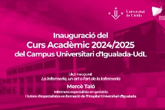 Inauguració del curs acadèmic 2024/25 del Campus Universitari d'Igualada - UdL