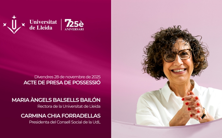 Presa de possessió de M. Àngels Balsells Bailón com a rectora de la UdL i de Carmina Chia Forradellas com a presidenta del Consell Social