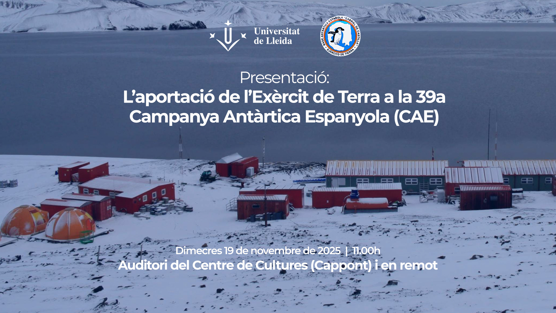 Presentació de l'aportació de l'Exèrcit de Terra a la 39a Campanya Antàrtica