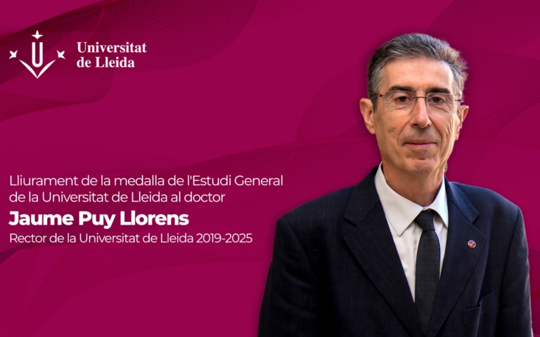 Lliurament de la medalla de l'Estudi General de la Universitat de Lleida al Dr. Jaume Puy Llorens