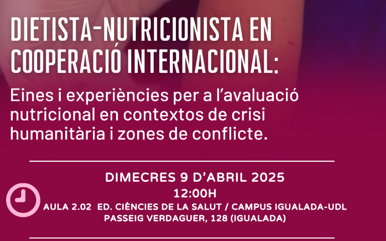 Xerrada: Eines i experiències per a l'avaluació nutricional en contextos de crisi humanitària i zones de conflicte