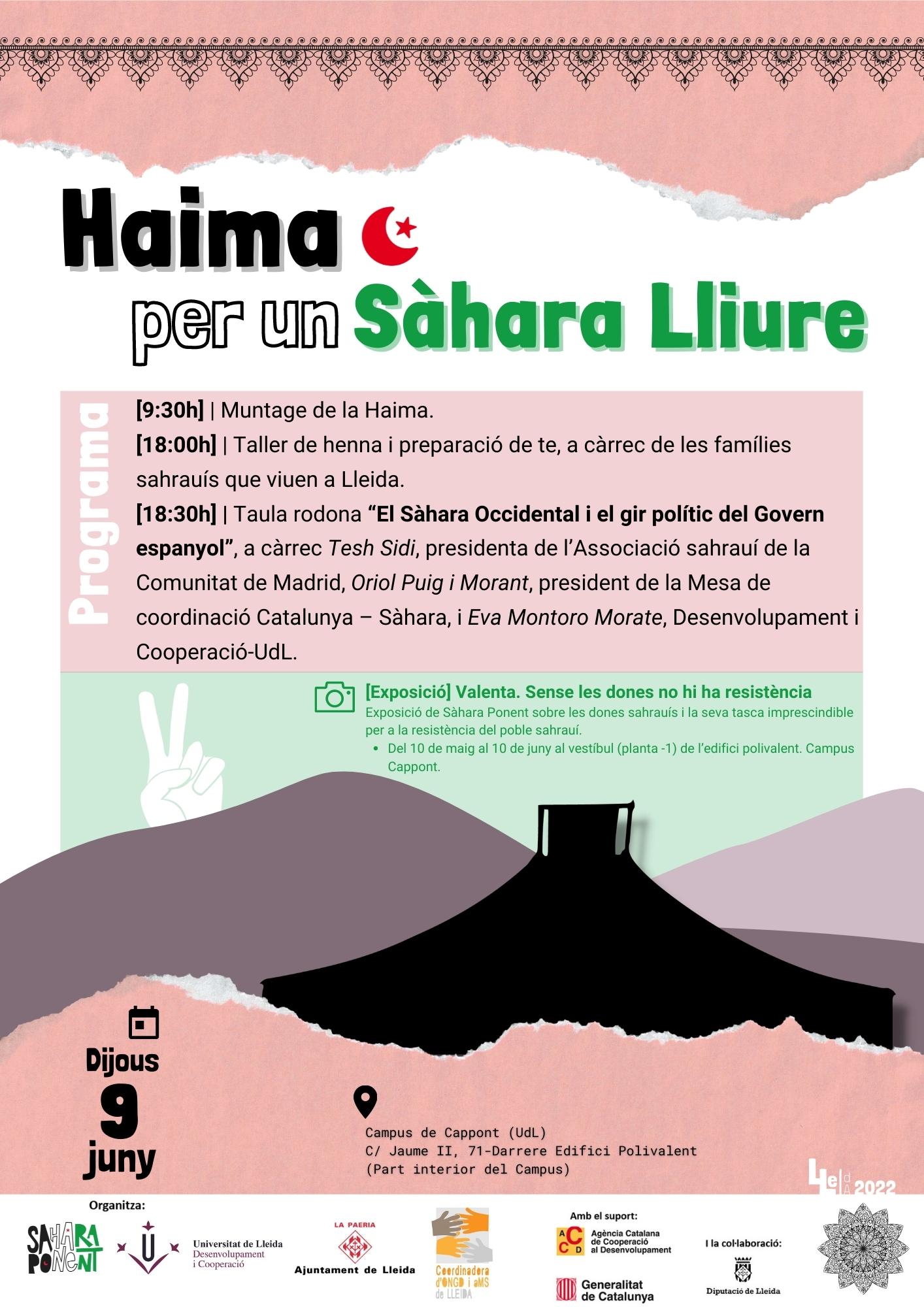 Cartell_20220609 Haima per un Sàhara Lliure