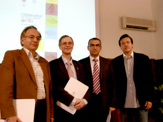 D'esquerra a dreta: Joan Busqueta, Joan Viñas, Jaume Gilabert i Jordi Garreta