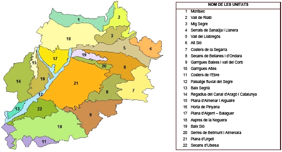 Unitats del Paisatge - Terres de Lleida