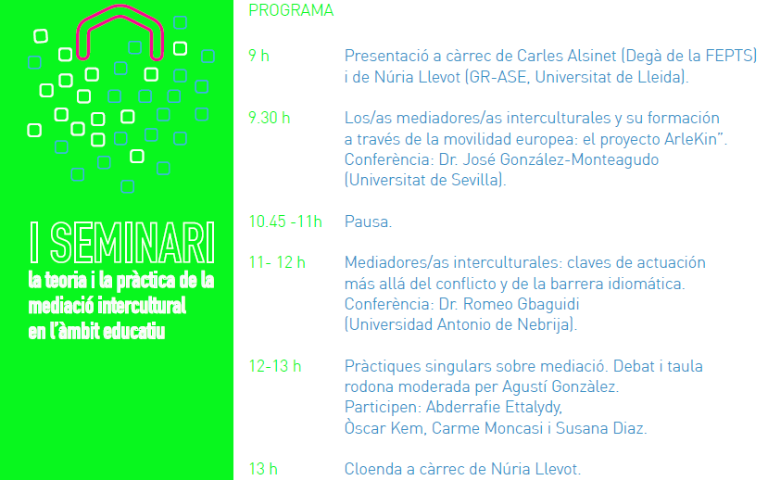 I Seminari La teoria i la pràctica de la mediació intercultural en l'àmbit educatiu