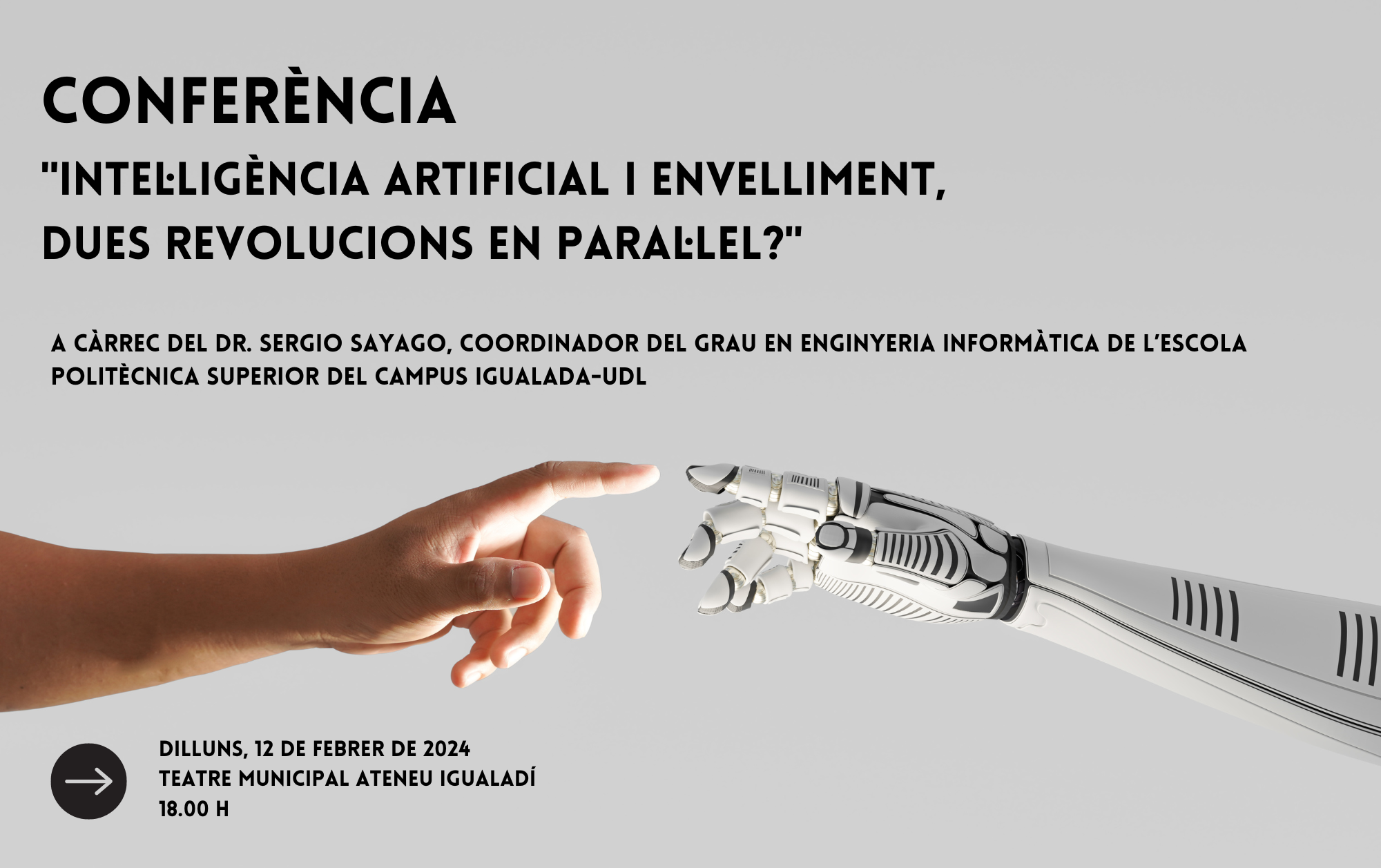 Conferència: Intel·ligència artificial i envelliment, dues revolucions en paral·lel?