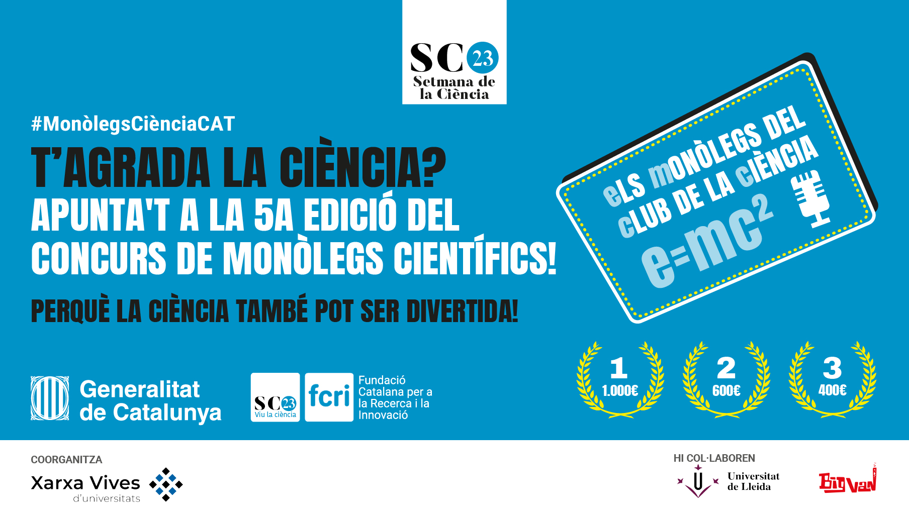 Concurs: Els monòlegs del Club de la Ciència
