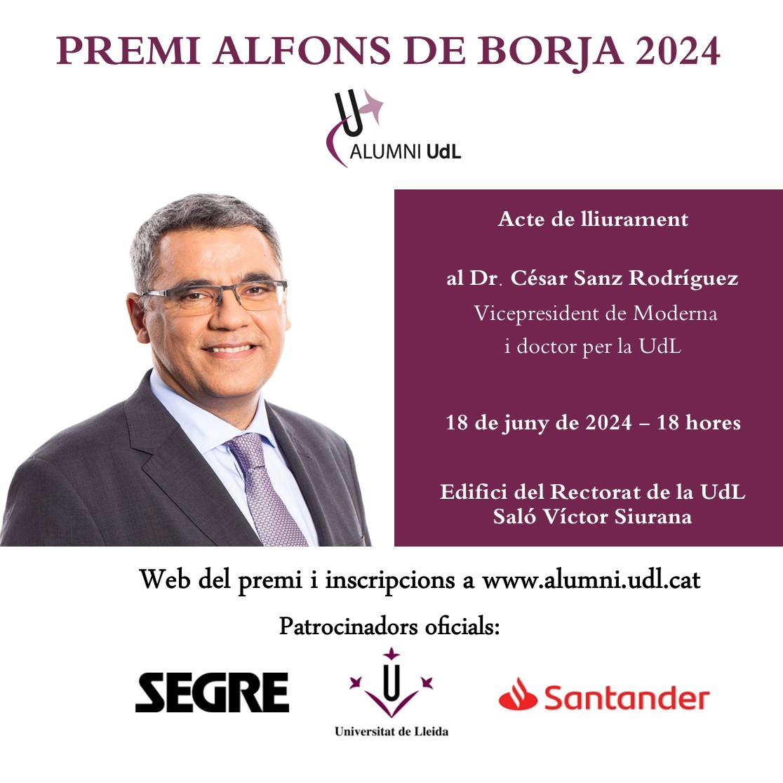 Permi Alfons de Borja d'Alumni UdL 2024