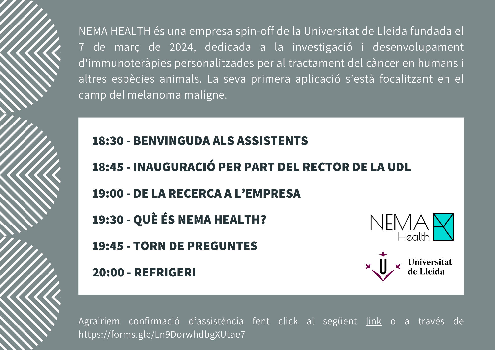 Presentació de Nema Health, una spinoff del sector salut de la UdL