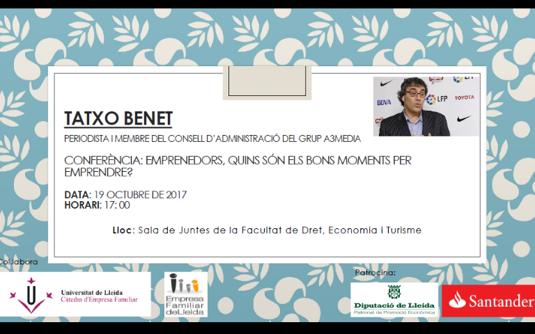 Conferència: Emprenedors, quins són els bons moments per emprendre?