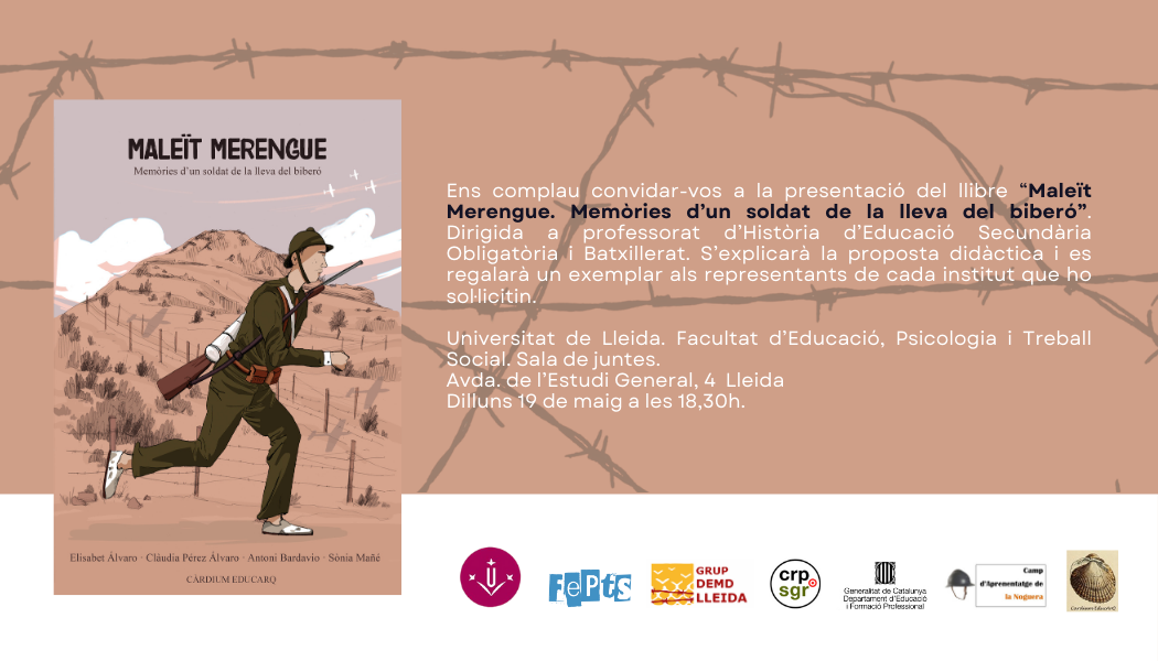 Presentació del llibre Maleït Merengue. Memòries d'un soldat de la lleva del biberó Presentació del llibre Maleït Merengue. Memòries d'un soldat de la lleva del biberó