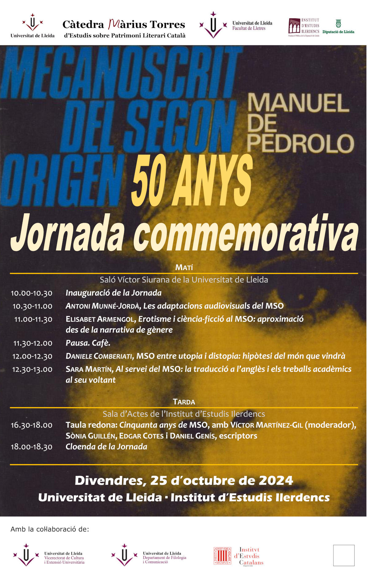 Jornada commemorativa: Mecanoscrit del segon origen, 50 anys