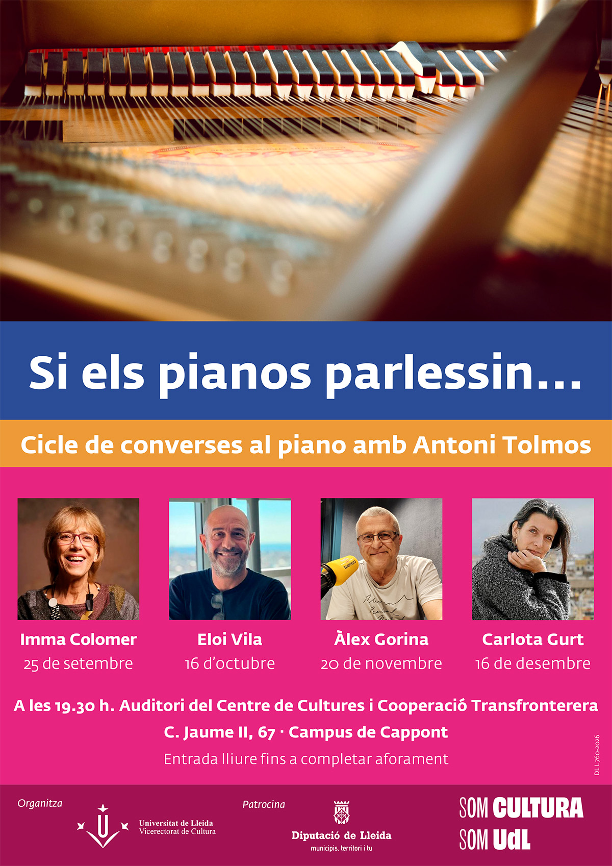 Cicle de converses al piano amb Antoni Tolmos: Si els pianos parlessin...