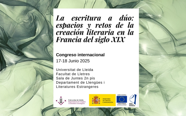 Congrés international: La escritura a dúo: espacios y retos de la creación literaria en la Francia del siglo XIX