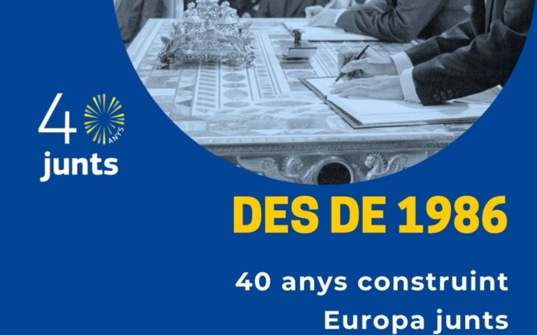 Exposició: Des de 1986, 40 anys construint Europa junts