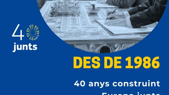 Exposició: Des de 1986, 40 anys construint Europa junts