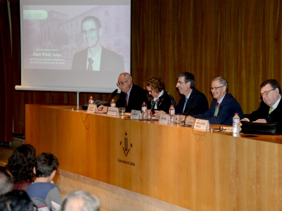 Acte de reconeixement a Joan Viñas per la seua trajectòria acadèmica i de servei a la Universitat de Lleida