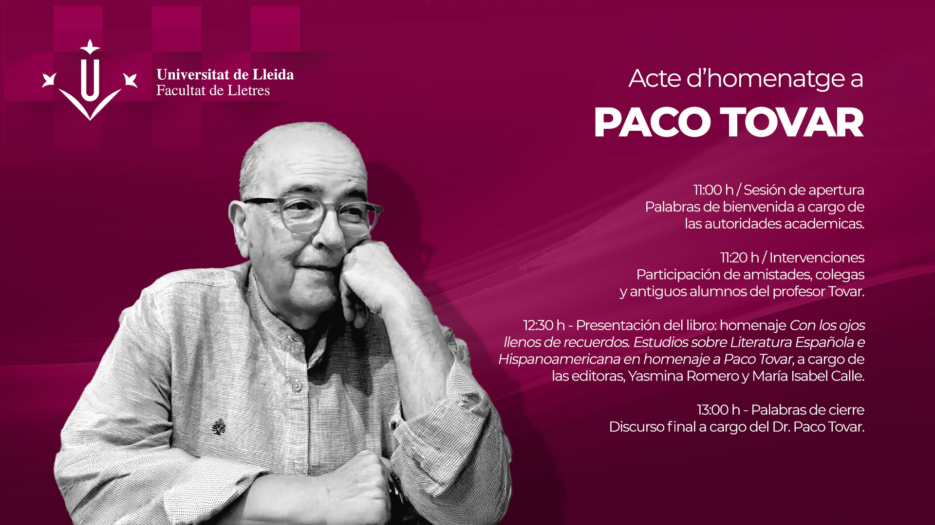 Homenatge a Paco Tovar Homenatge a Paco Tovar
