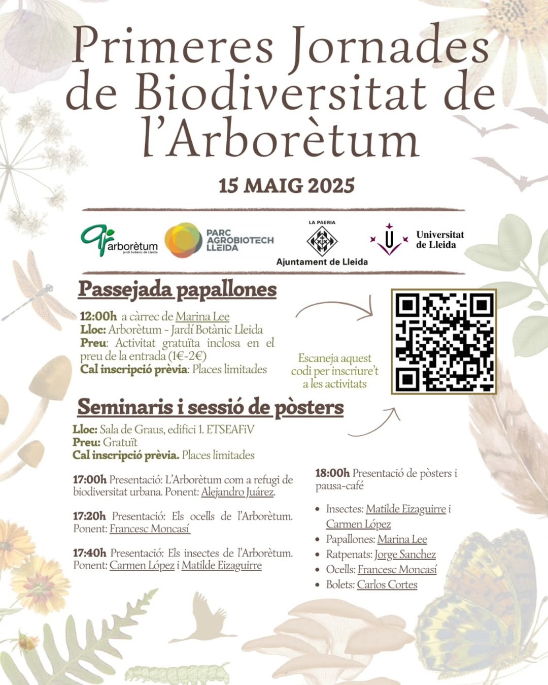 1a Jornada de Biodiversitat de l'Arborètum: Passejada papallones 1a Jornada de Biodiversitat de l'Arborètum: Passejada papallones