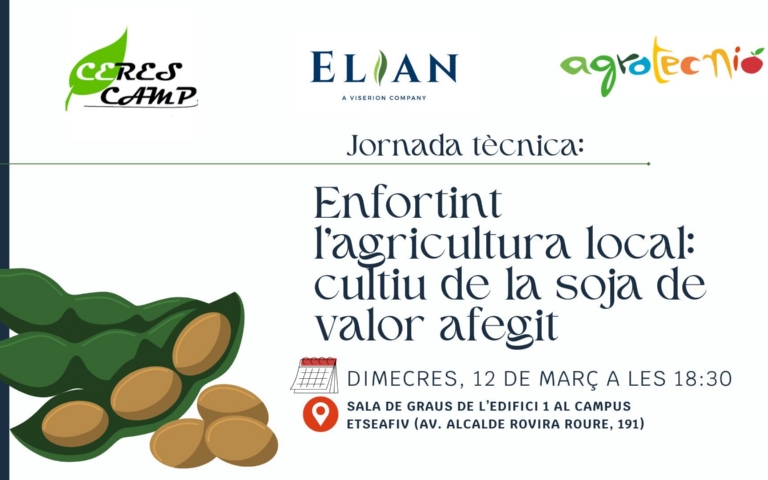 Jornada tècnica: Enfortint l’agricultura local: Cultiu de la soja de valor afegit