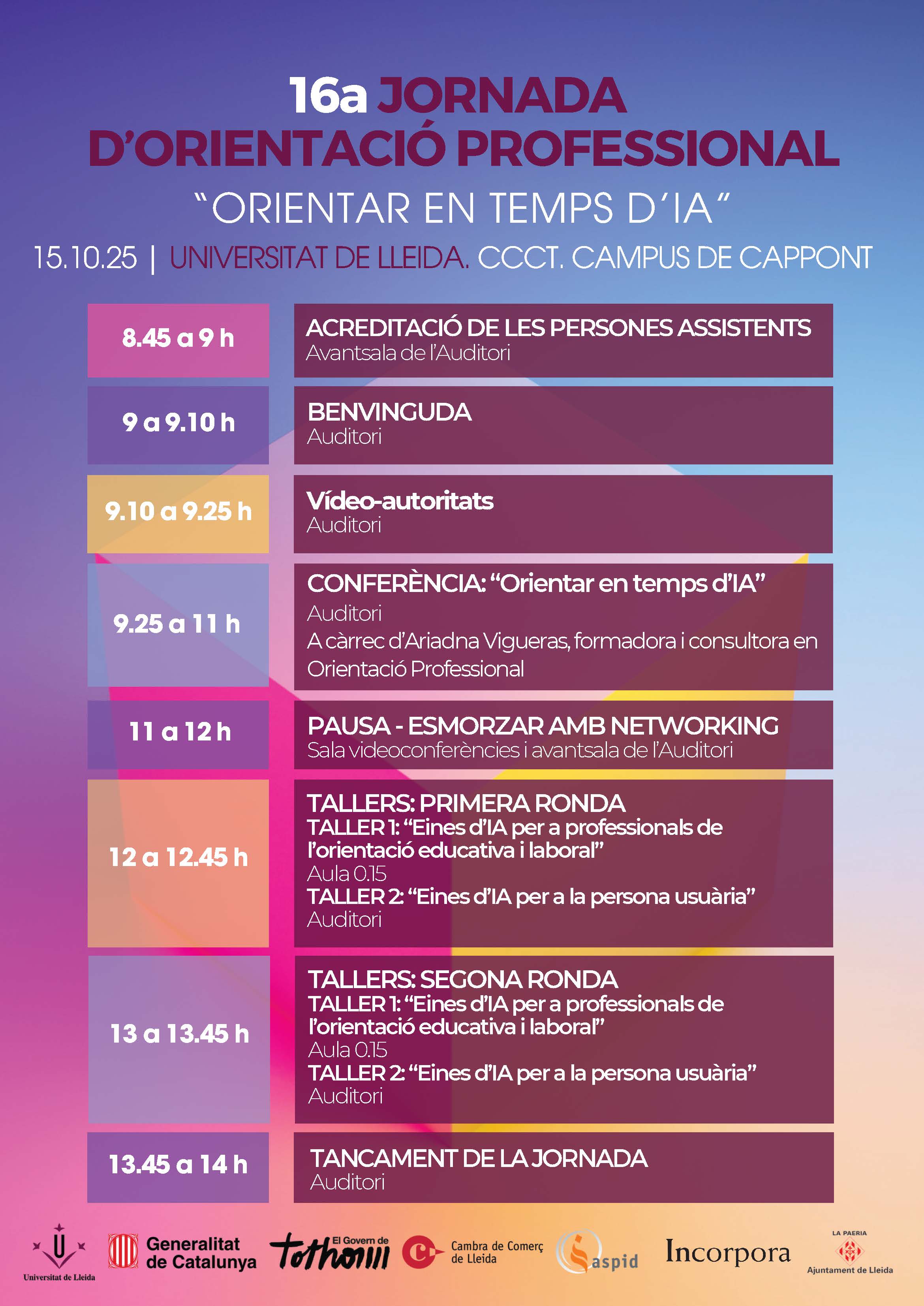 17a Jornada d'Orientació Professional a les Terres de Lleida