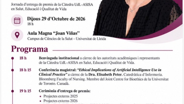 Jornada de lliurament de Premis de la Càtedra UdL-ASISA en Salut, Educació i Qualitat de Vida