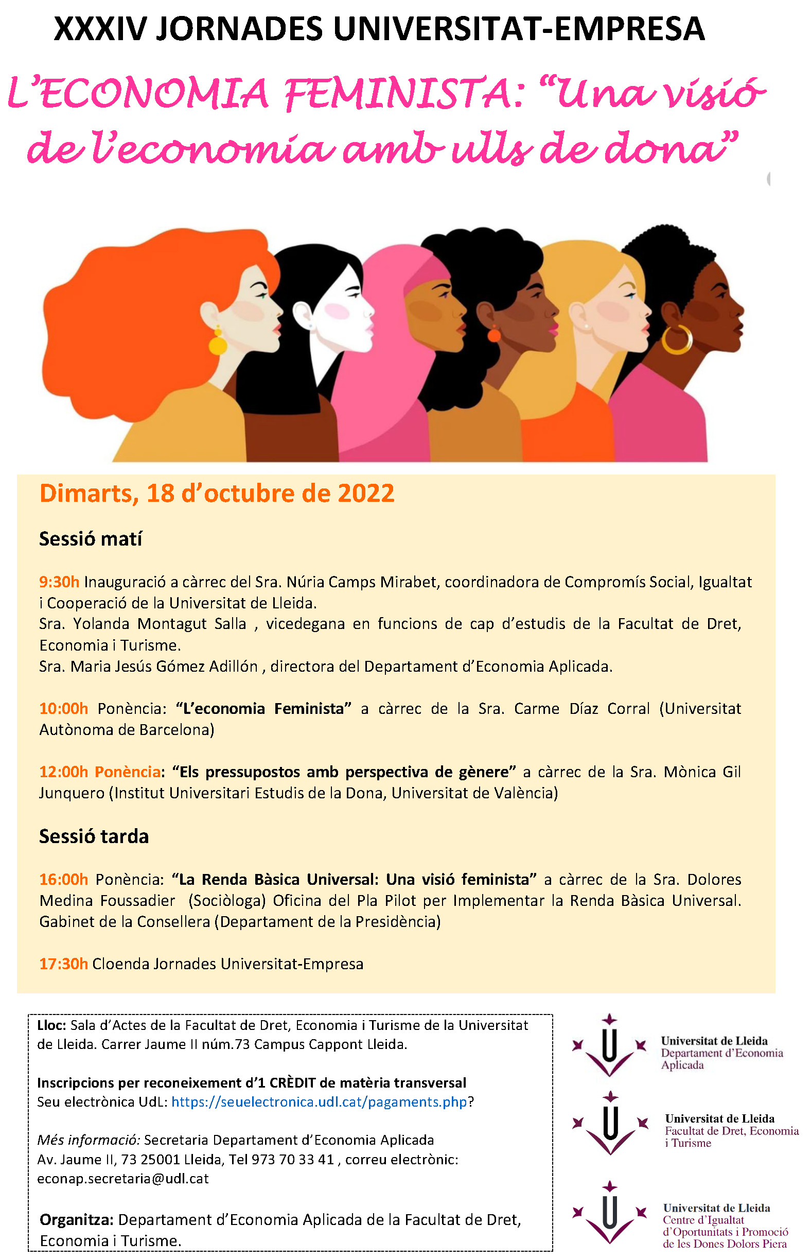 XXXIV Jornades Universitat-Empresa. L'Economia Feminista: Una visió de l'economia amb ulls de dona