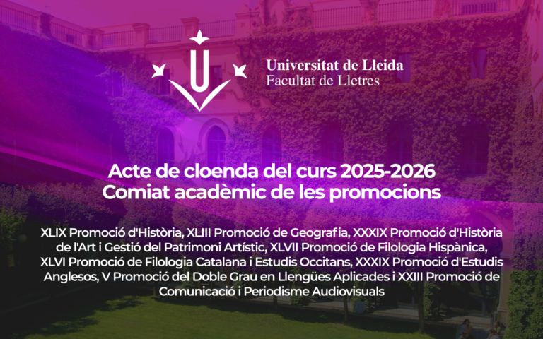 Lliurament d'orles acadèmiques de la Facultat de Lletres
