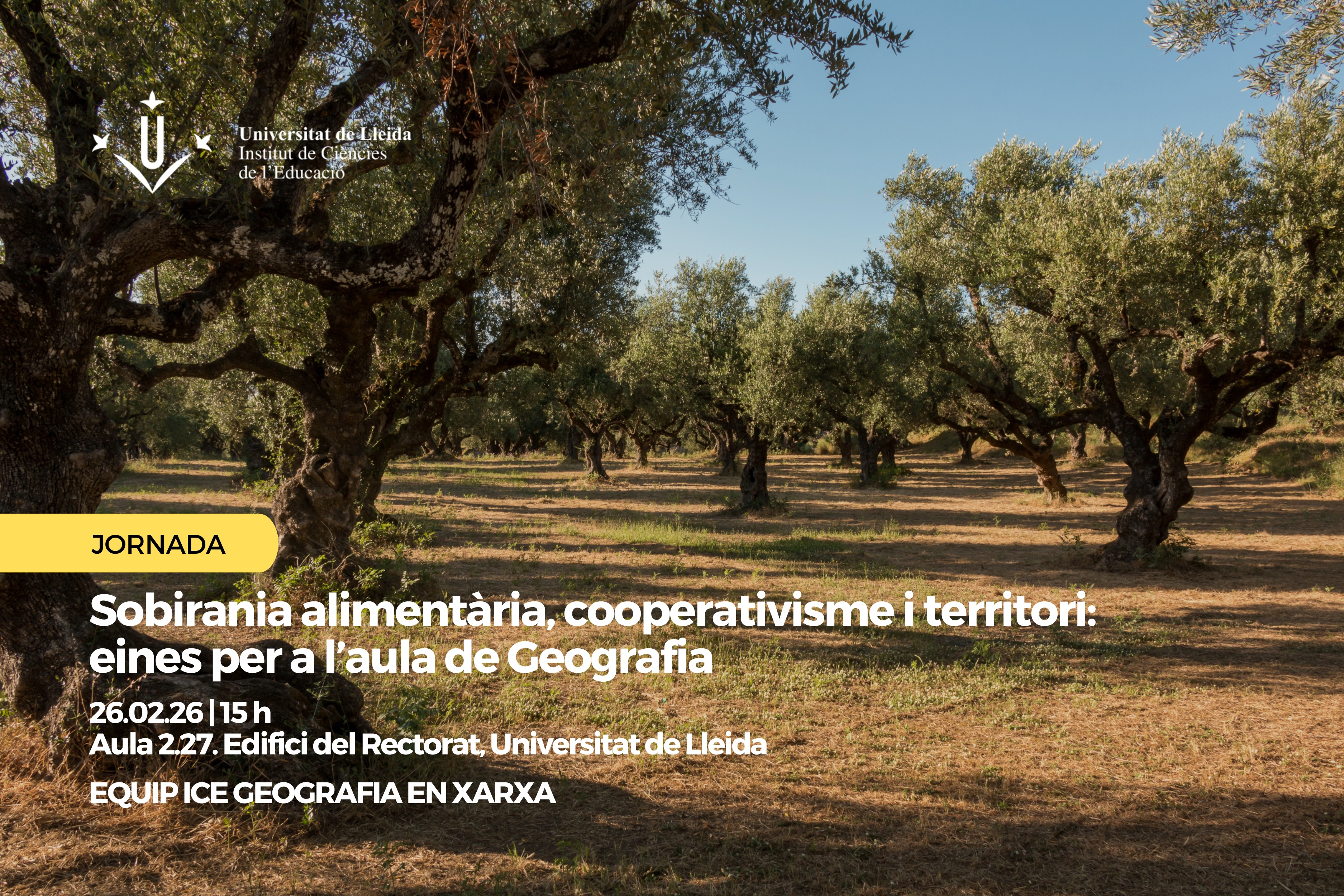 jornada Sobirania alimentària, cooperativisme i territori: eines per a l’aula de Geografia