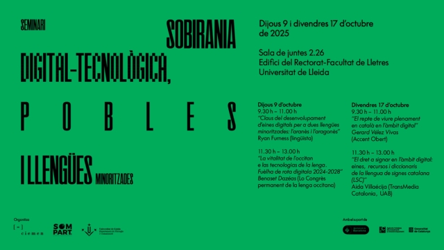 Seminari: Sobirania digital-tecnològica, pobles i llengües minoritzades