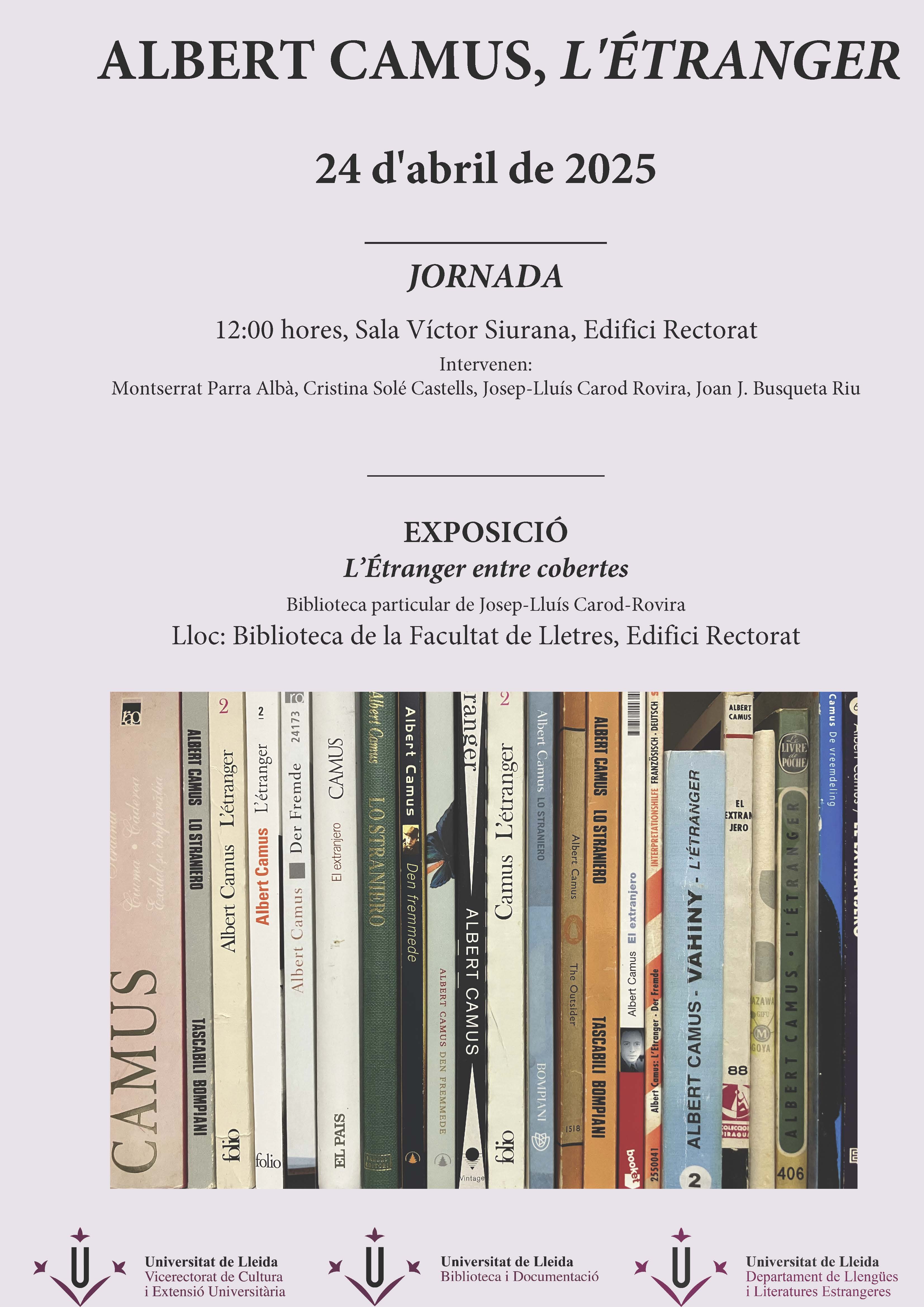 Jornada: Albert Camus: L'étranger Jornada: Albert Camus: L'étranger