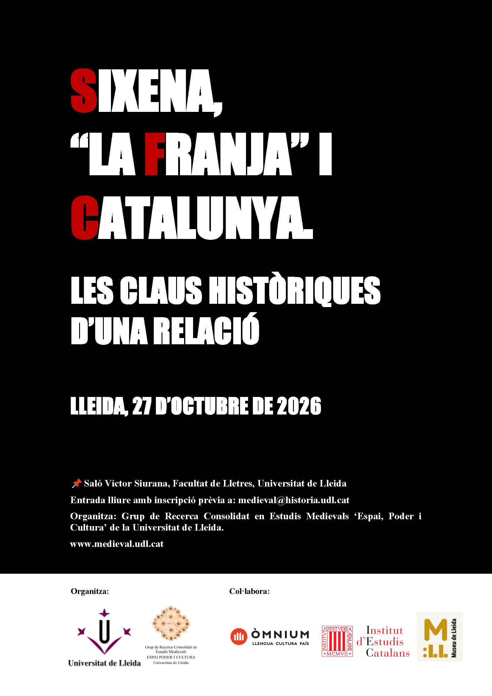 Jornada: Sixena, "La Franja" i Catalunya. Les claus històriques d'una relació