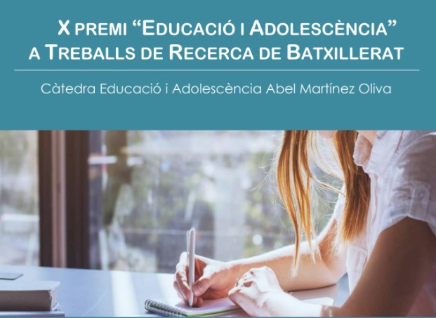 Premis de la Càtedra d’Educació i Adolescència de Treballs de Recerca de Batxillerat