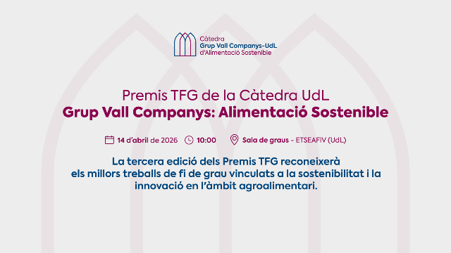 Premis TFG de la Càtedra UdL – Grup Vall Companys d’Alimentació Sostenible