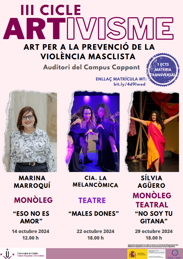 III Cicle Artivisme: Art per a la prevenció de la violència masclista