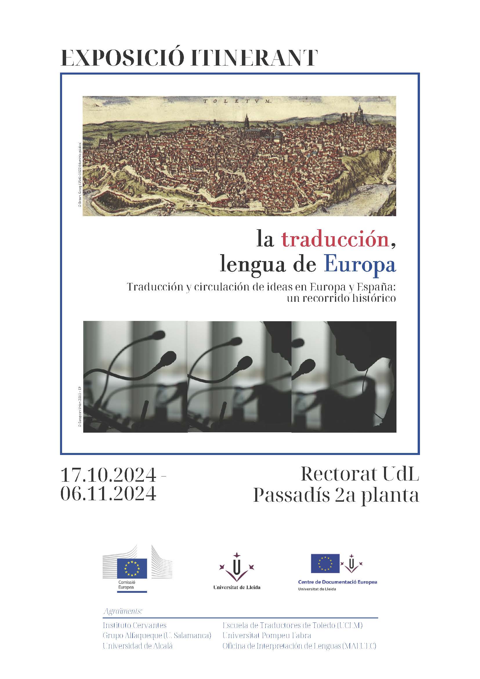 Exposició: La traducción, lengua de Europa. Traducción y circulación de ideas en Europa y España: un recorrido histórico