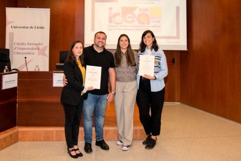 Guanyadors del 6è Concurs d'idees de negoci innovadores per a l'assoliment dels Objectius de Desenvolupament Sostenible (ODS) de la Universitat de Lleida